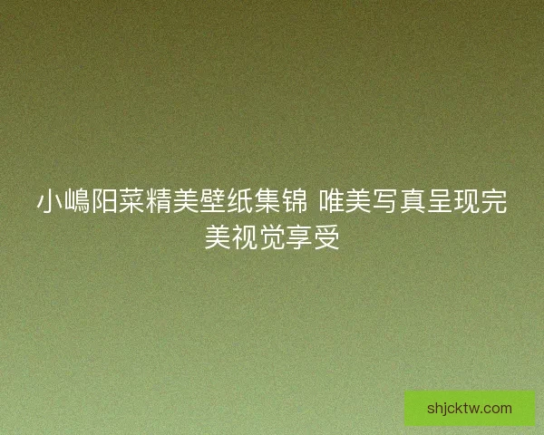 小嶋阳菜精美壁纸集锦 唯美写真呈现完美视觉享受